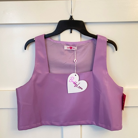 Buddy Love NWT Medium Purple Crop Top‎ - Picture 1 of 4